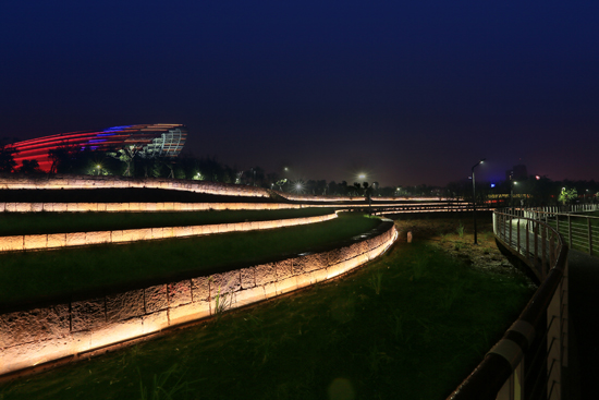 金華燕尾洲公園夜景照明工程詳解--2015神燈獎申報項目